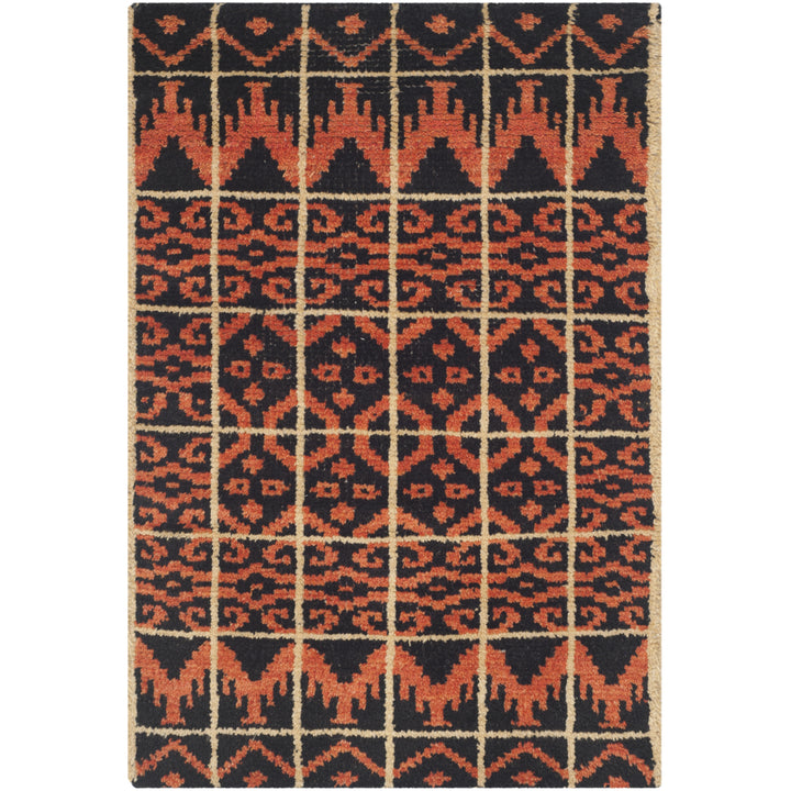 SAFAVIEH Kenya KNY609A Hand-knotted Orange / Black Rug Image 6