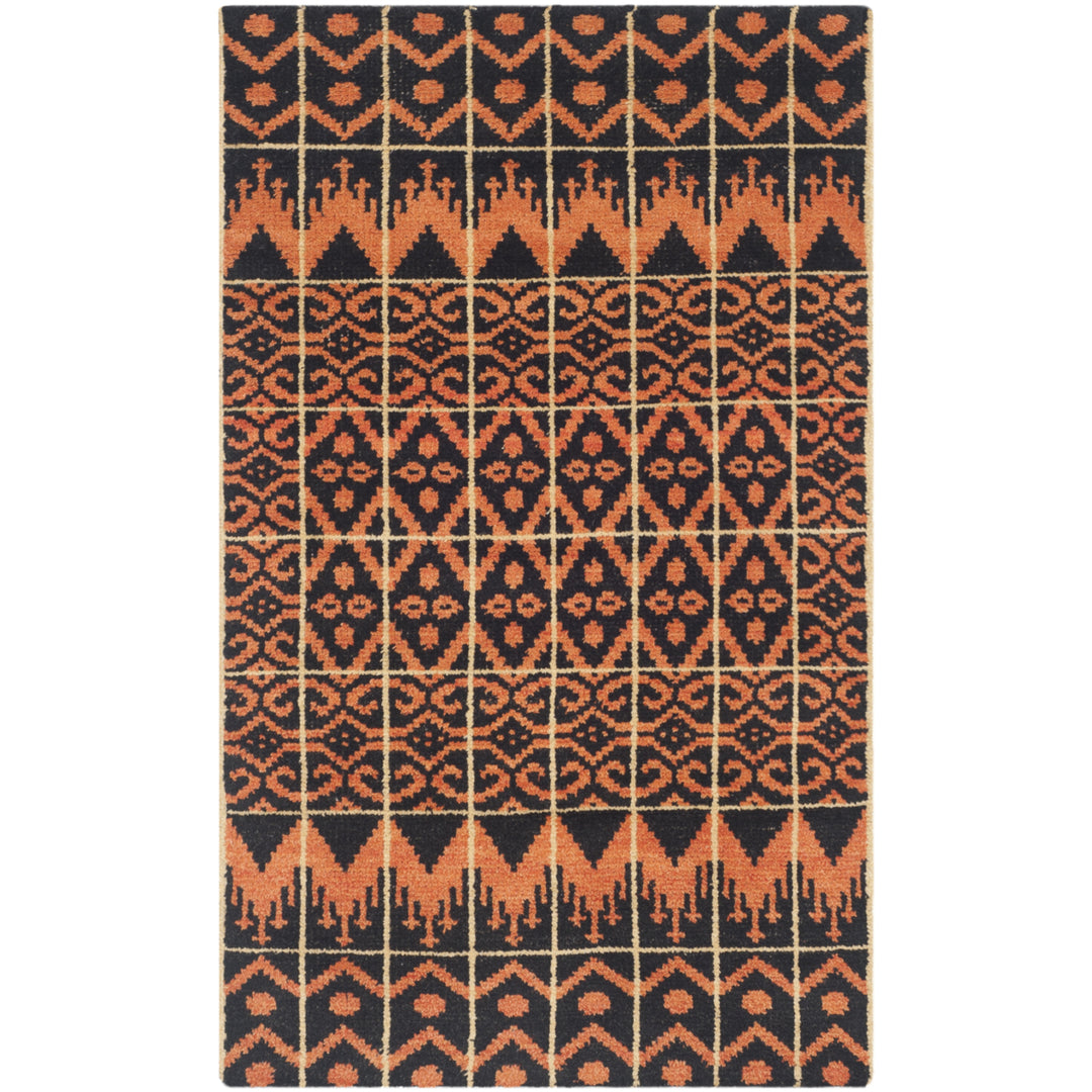 SAFAVIEH Kenya KNY609A Hand-knotted Orange / Black Rug Image 7