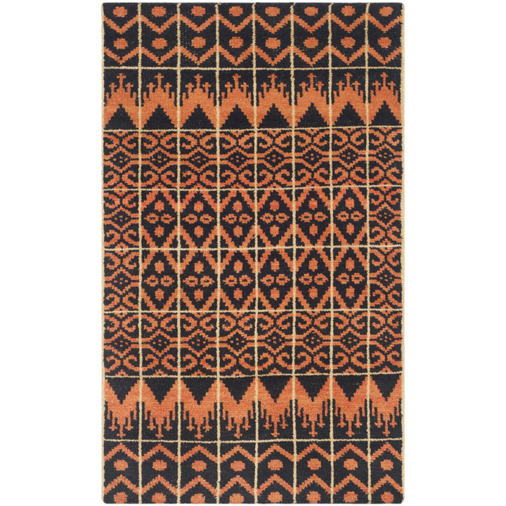 SAFAVIEH Kenya KNY609A Hand-knotted Orange / Black Rug Image 7