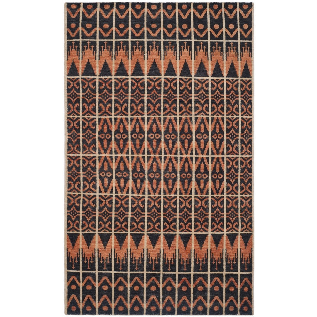 SAFAVIEH Kenya KNY609A Hand-knotted Orange / Black Rug Image 8