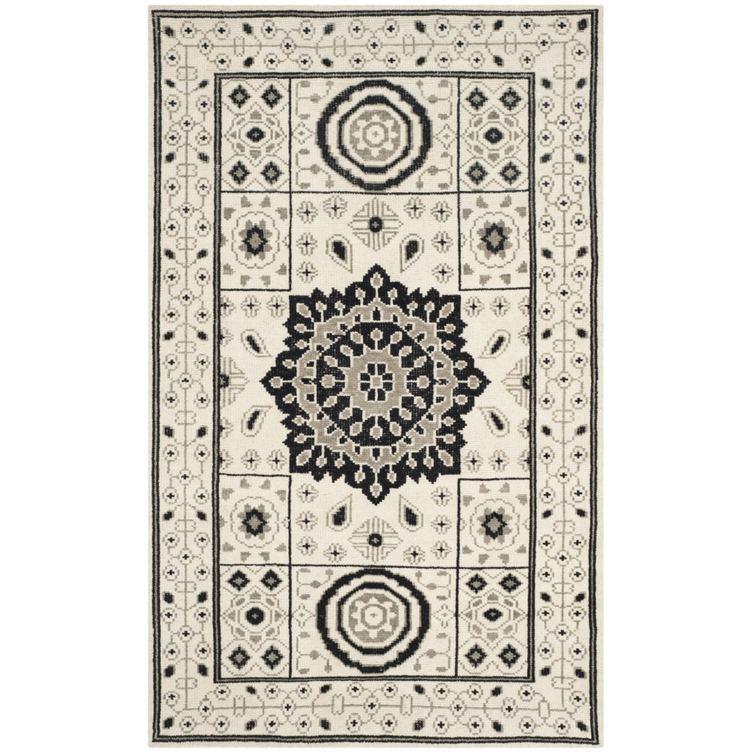 SAFAVIEH Kenya KNY625A Hand-knotted Ivory / Grey Rug Image 1