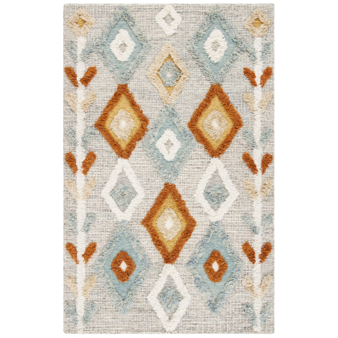 SAFAVIEH Kenya Collection KNY665F Handmade Grey/Blue Rug Image 1