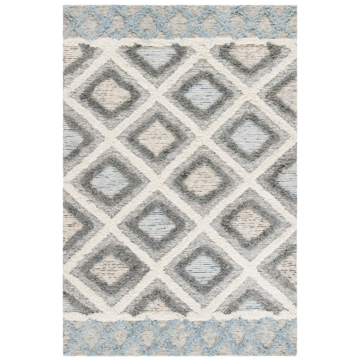 SAFAVIEH Kenya KNY667A Handmade Ivory / Grey Rug Image 1