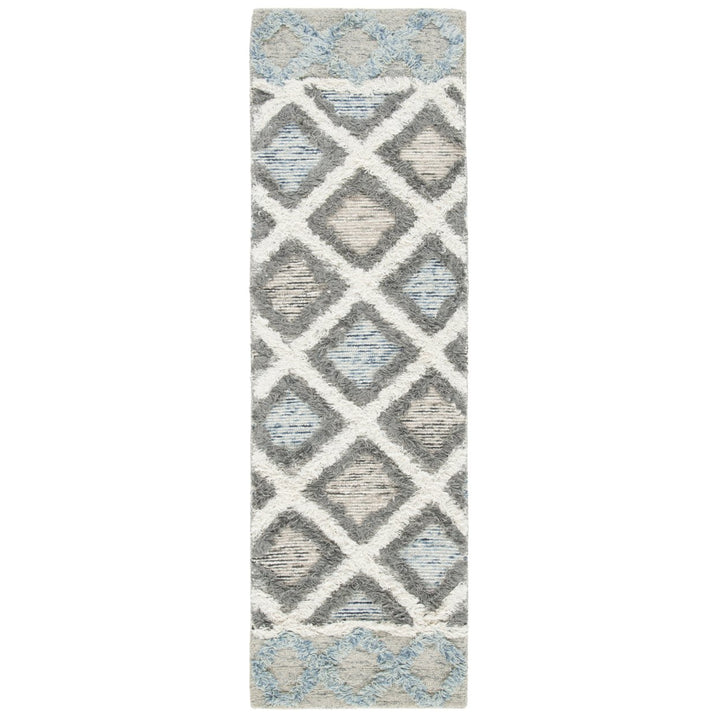 SAFAVIEH Kenya KNY667A Handmade Ivory / Grey Rug Image 1