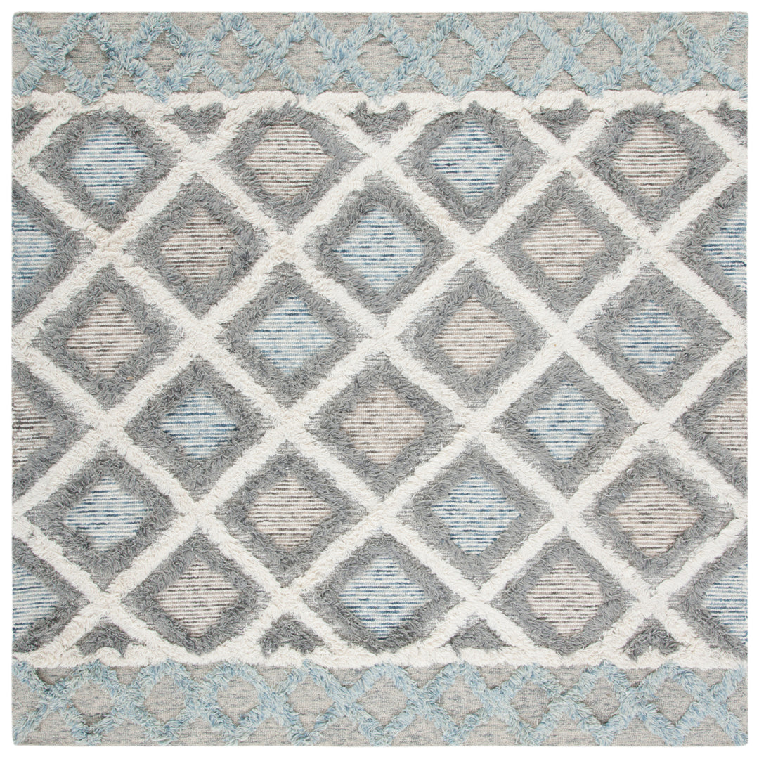 SAFAVIEH Kenya KNY667A Handmade Ivory / Grey Rug Image 4