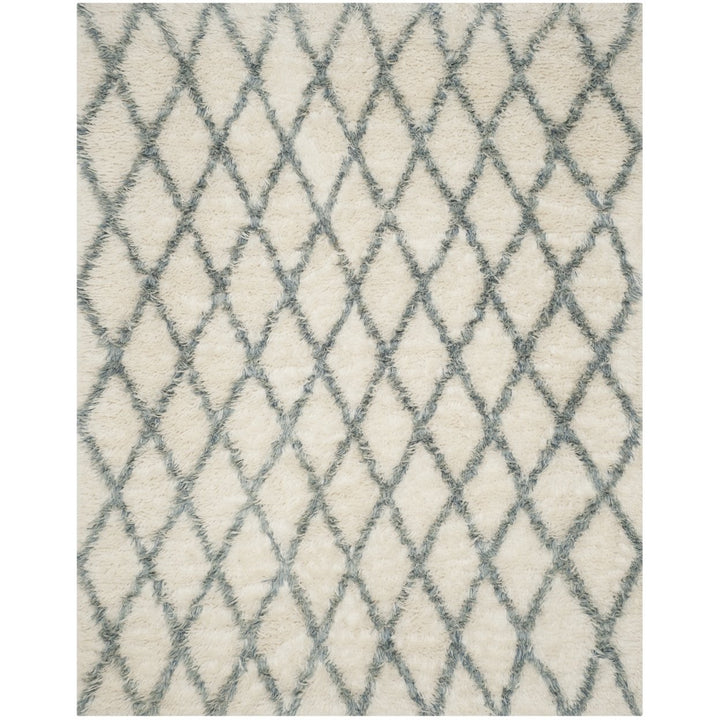 SAFAVIEH Kenya KNY712A Hand-knotted Ivory / Blue Rug Image 1