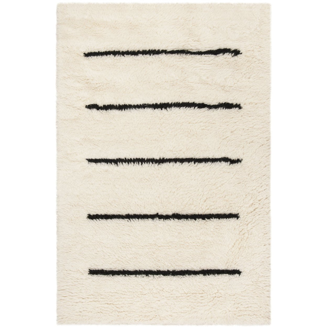 SAFAVIEH Kenya KNY750Z Hand-knotted Ivory / Black Rug Image 1