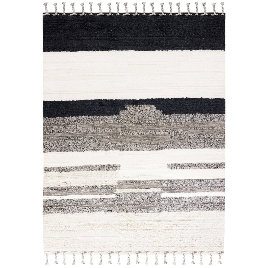 SAFAVIEH Kenya KNY955A Handwoven Ivory / Grey Rug Image 1