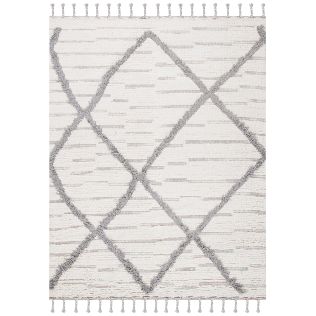 SAFAVIEH Kenya KNY954A Handwoven Ivory / Grey Rug Image 1