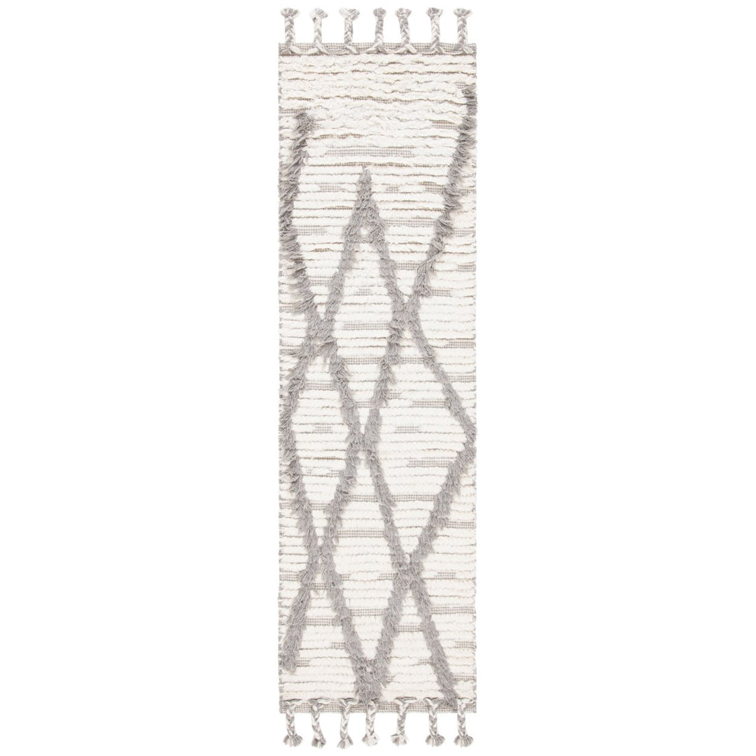 SAFAVIEH Kenya KNY954A Handwoven Ivory / Grey Rug Image 1