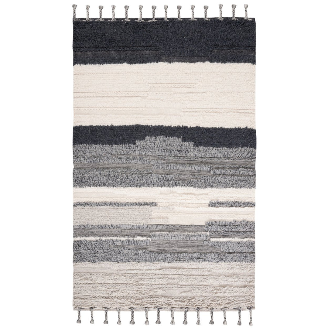 SAFAVIEH Kenya KNY955A Handwoven Ivory / Grey Rug Image 7