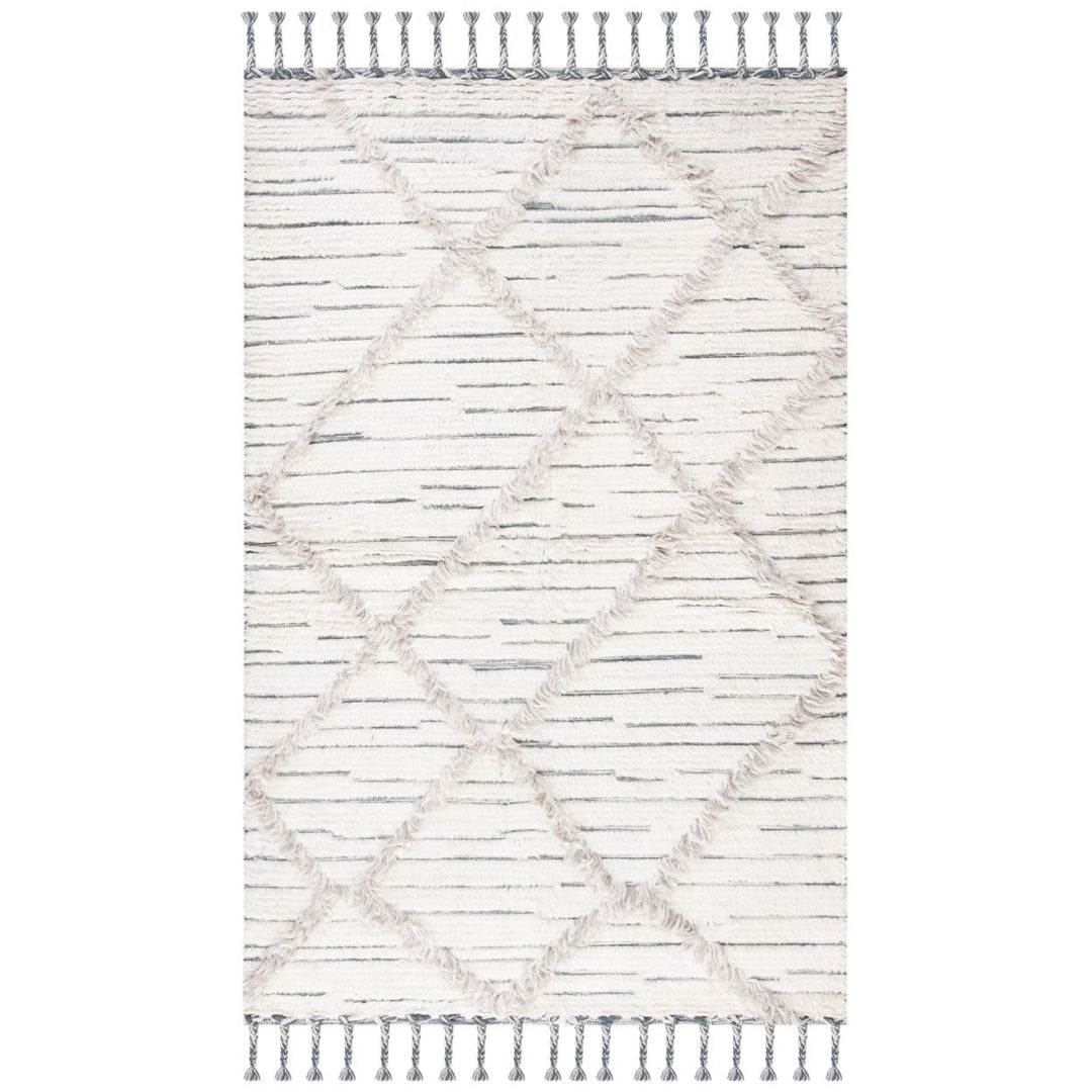 SAFAVIEH Kenya KNY953A Handwoven Ivory / Grey Rug Image 1