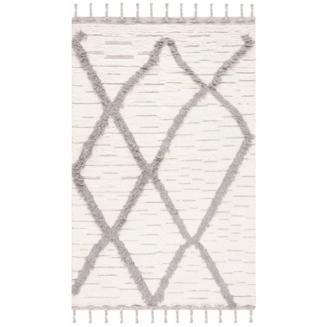 SAFAVIEH Kenya KNY954A Handwoven Ivory / Grey Rug Image 1