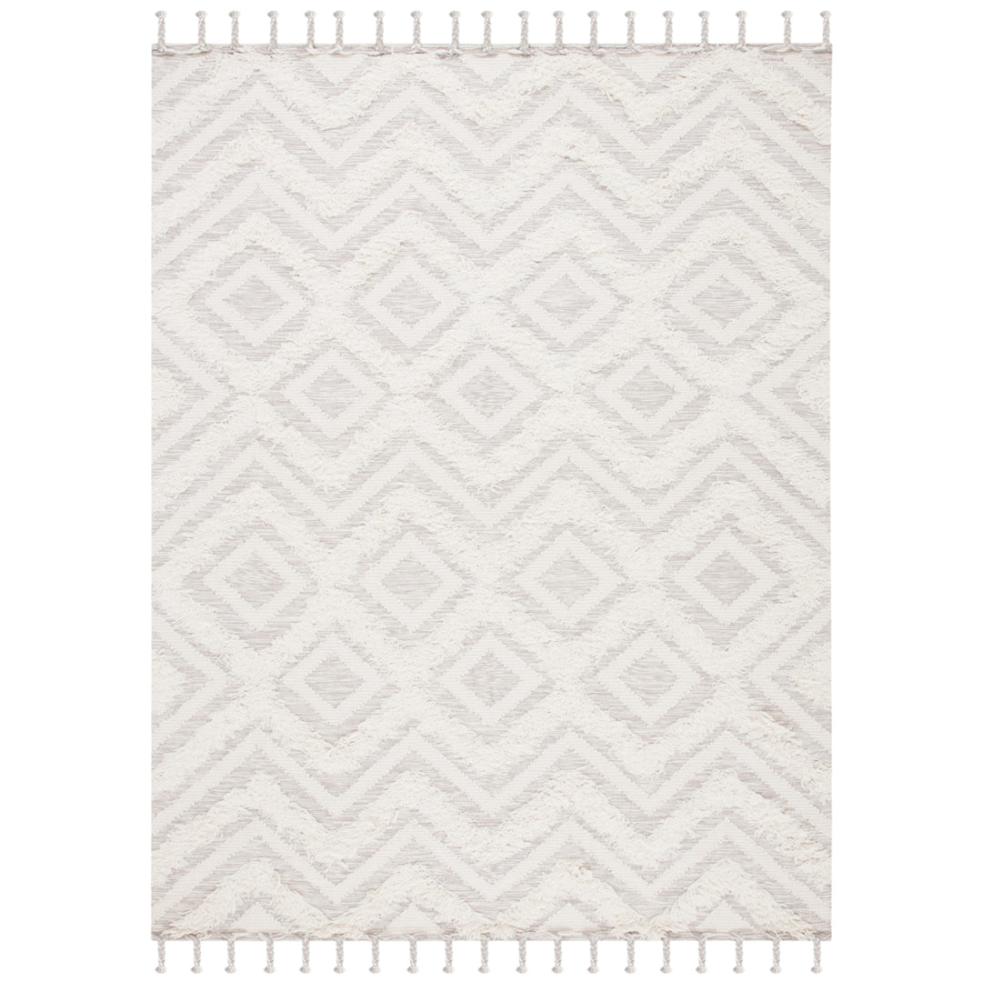 SAFAVIEH Kenya KNY957A Handwoven Ivory / Grey Rug Image 1