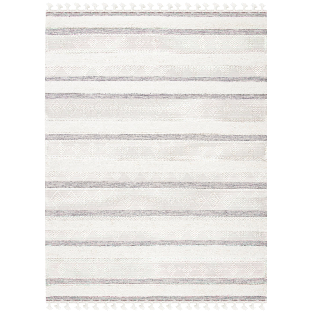 SAFAVIEH Kenya KNY959A Handwoven Ivory / Grey Rug Image 1