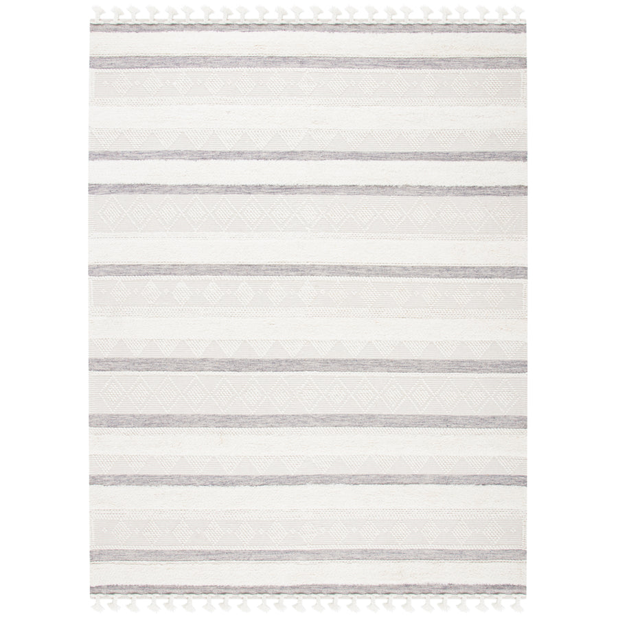 SAFAVIEH Kenya KNY959A Handwoven Ivory / Grey Rug Image 1