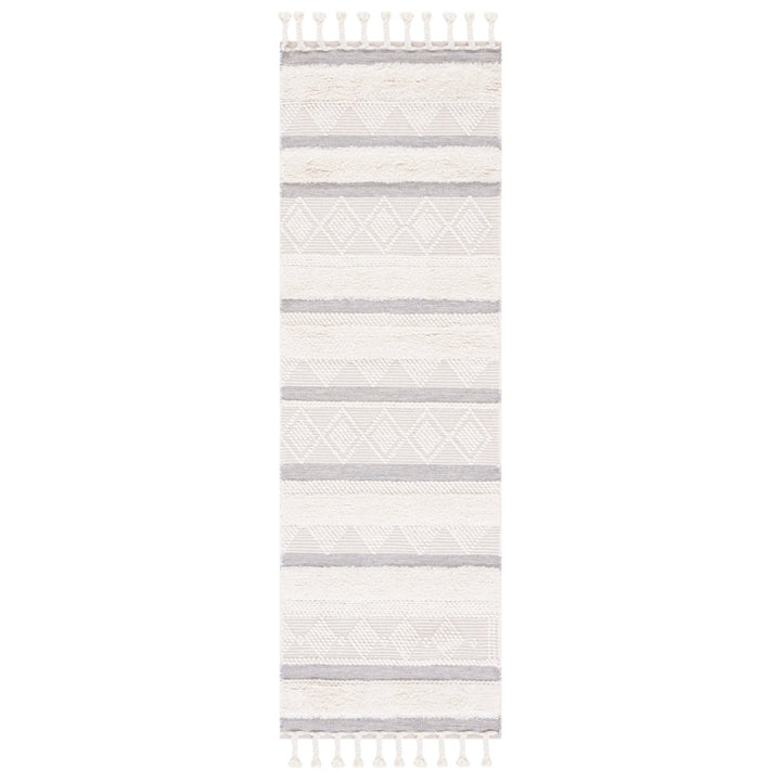 SAFAVIEH Kenya KNY959A Handwoven Ivory / Grey Rug Image 1