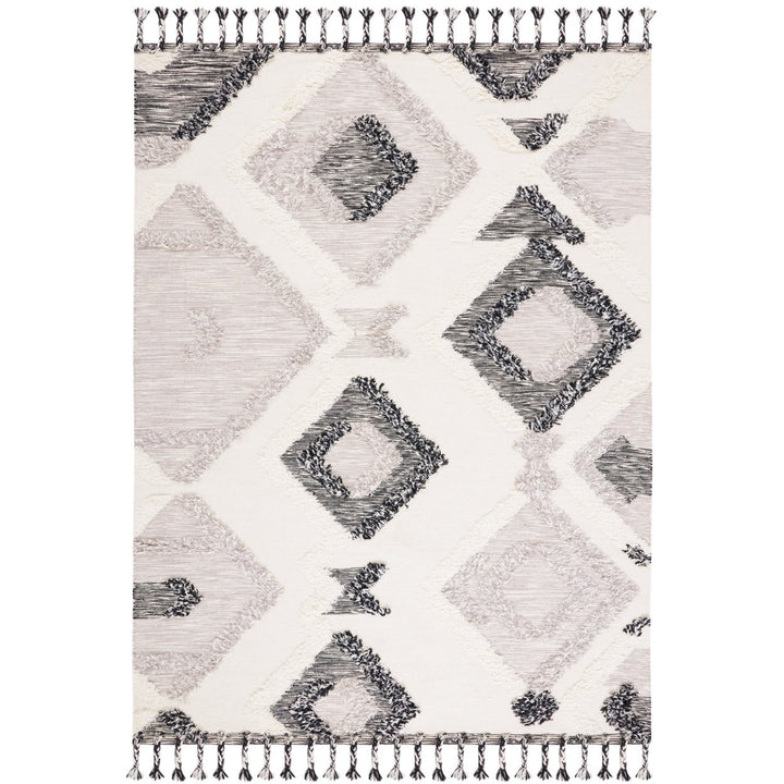 SAFAVIEH Kenya KNY960F Handwoven Grey / Black Rug Image 1