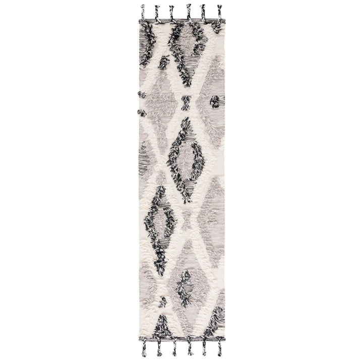 SAFAVIEH Kenya KNY960F Handwoven Grey / Black Rug Image 3