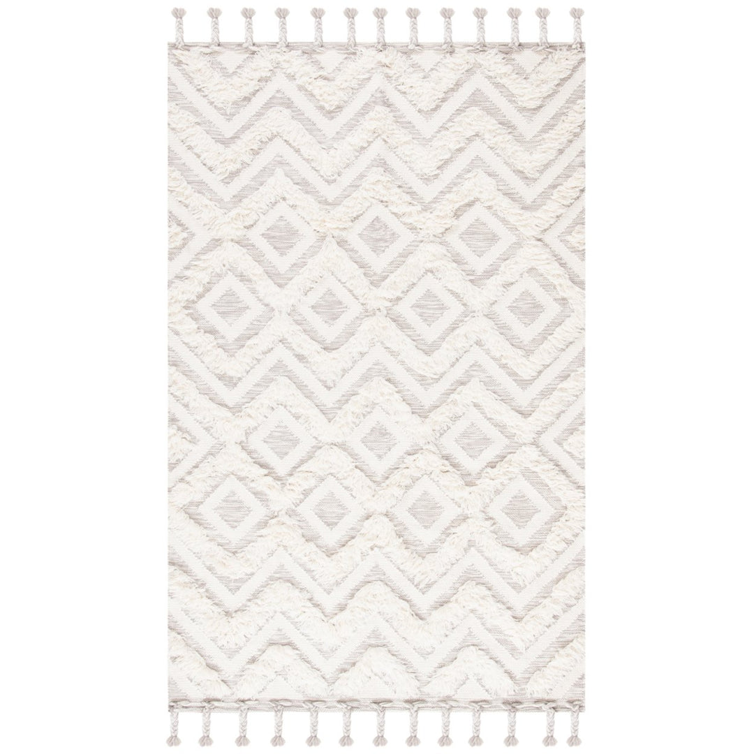 SAFAVIEH Kenya KNY957A Handwoven Ivory / Grey Rug Image 7