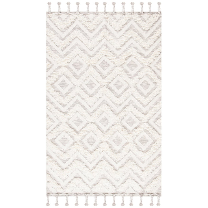 SAFAVIEH Kenya KNY957A Handwoven Ivory / Grey Rug Image 7