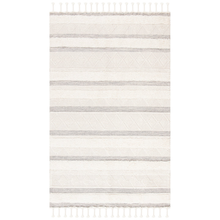 SAFAVIEH Kenya KNY959A Handwoven Ivory / Grey Rug Image 1