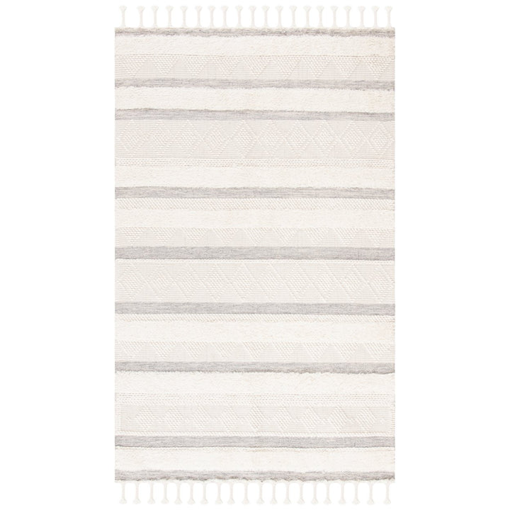 SAFAVIEH Kenya KNY959A Handwoven Ivory / Grey Rug Image 1