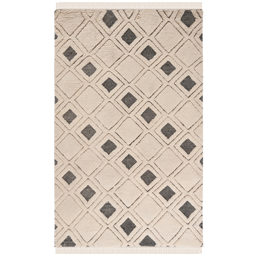 SAFAVIEH Kenya KNY805A Hand-knotted Ivory / Black Rug Image 2