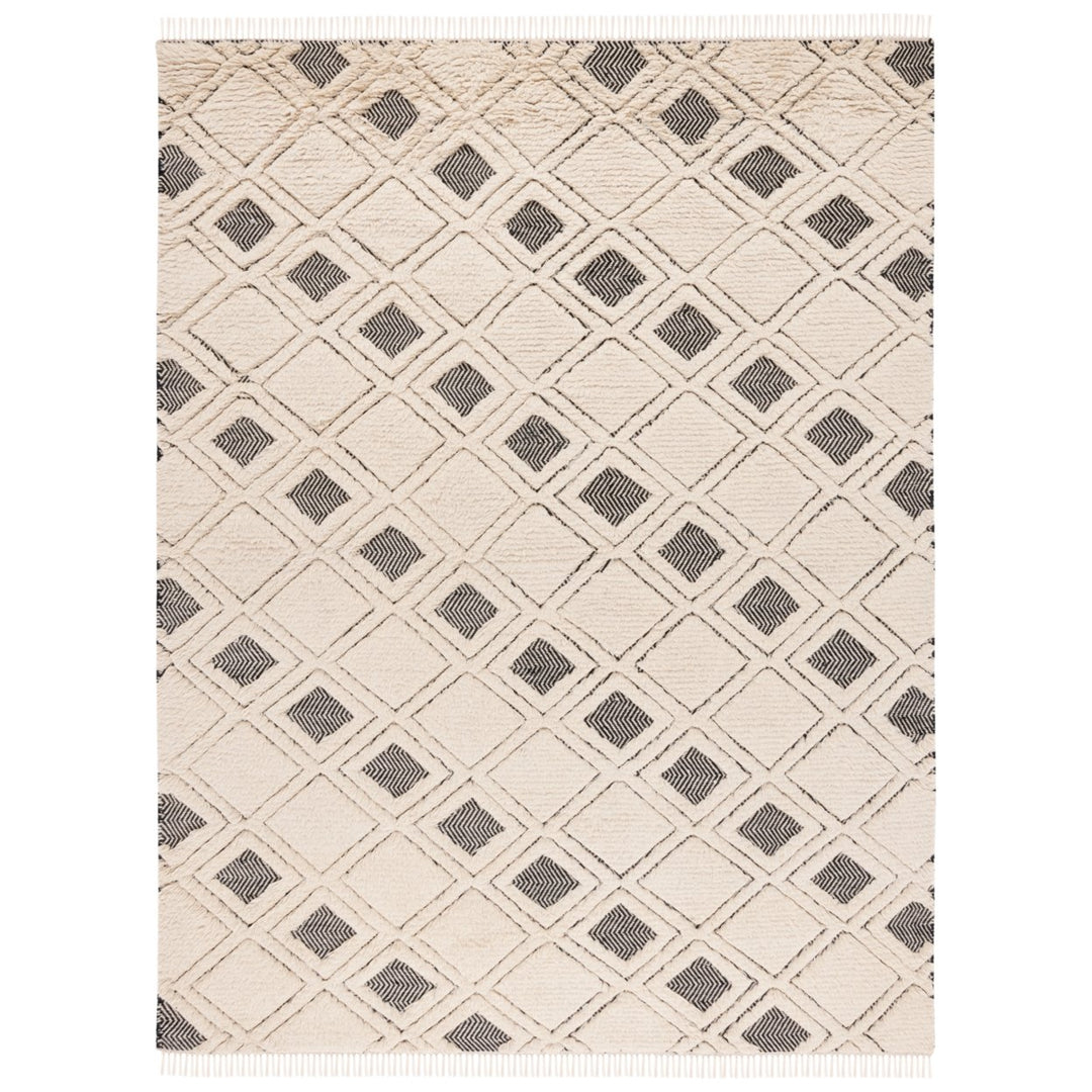 SAFAVIEH Kenya KNY805A Hand-knotted Ivory / Black Rug Image 1