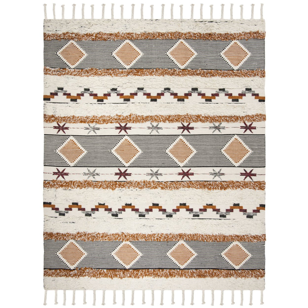 SAFAVIEH Kenya KNY904A Ivory / Black-Orange Rug Image 1