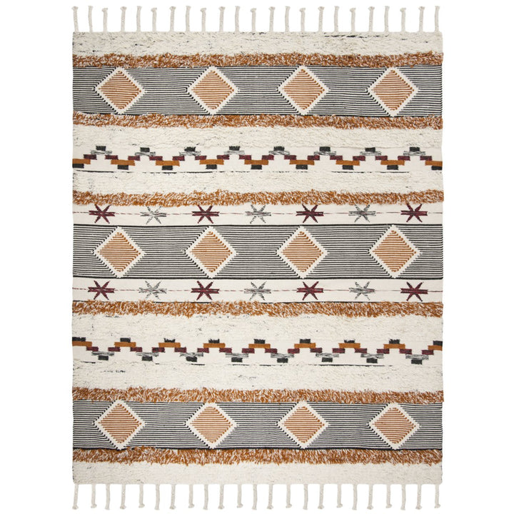 SAFAVIEH Kenya KNY904A Ivory / Black-Orange Rug Image 1