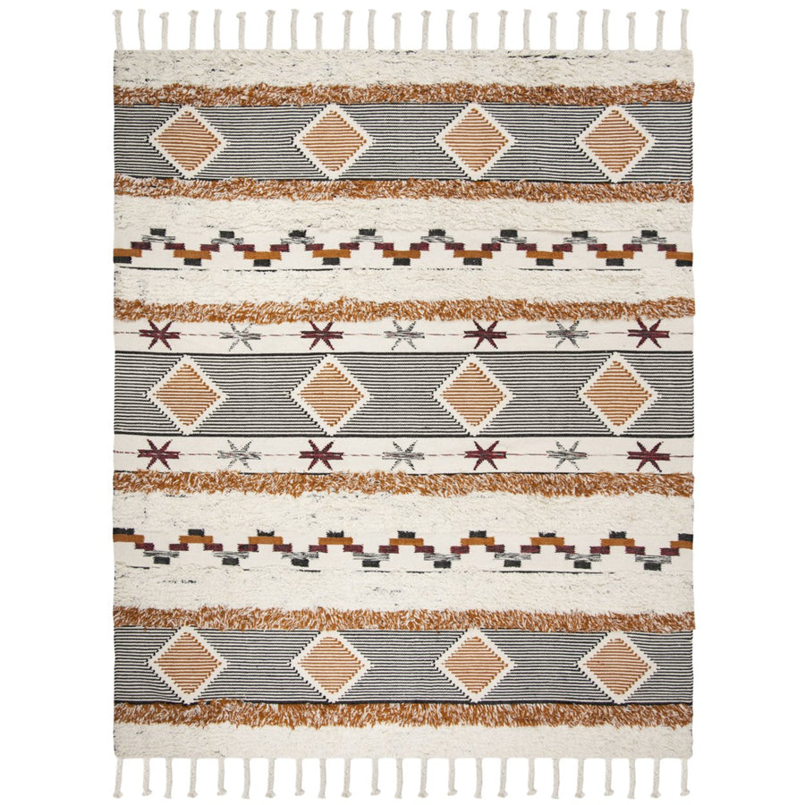 SAFAVIEH Kenya KNY904A Ivory / Black-Orange Rug Image 1