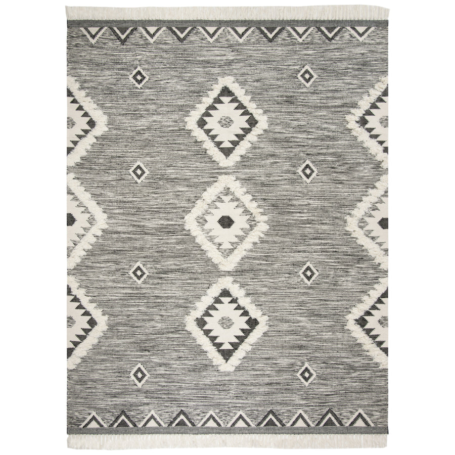 SAFAVIEH Kenya KNY906H Hand-knotted Black / Ivory Rug Image 1