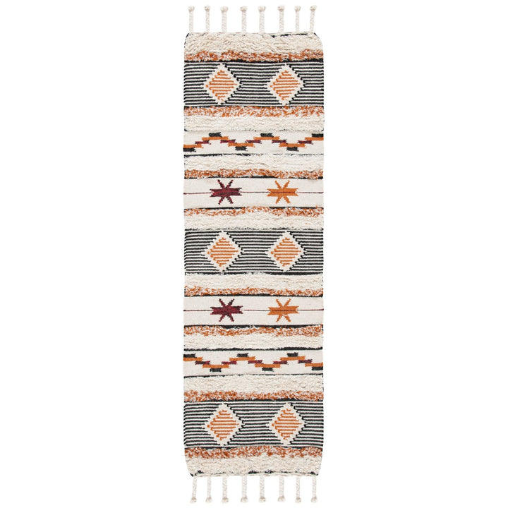 SAFAVIEH Kenya KNY904A Ivory / Black-Orange Rug Image 3