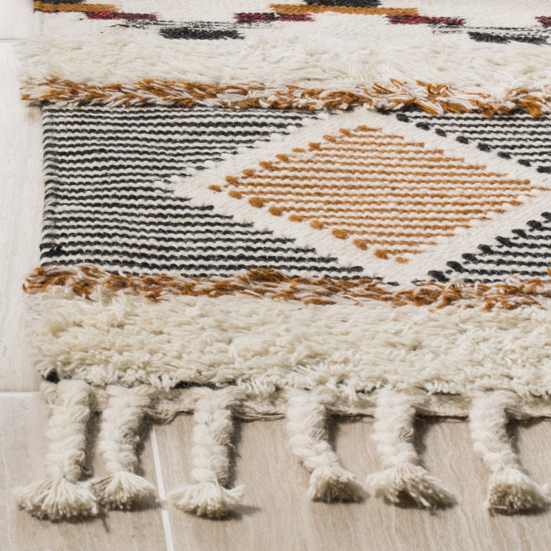 SAFAVIEH Kenya KNY904A Ivory / Black-Orange Rug Image 4