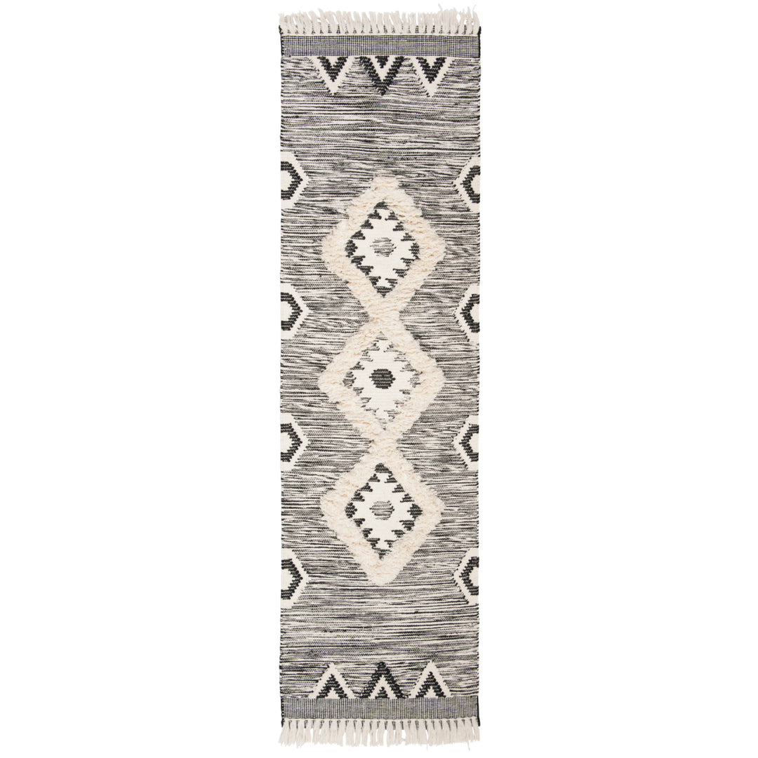 SAFAVIEH Kenya KNY906H Hand-knotted Black / Ivory Rug Image 3