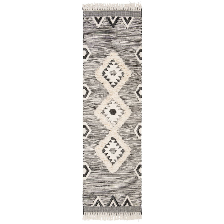 SAFAVIEH Kenya KNY906H Hand-knotted Black / Ivory Rug Image 1