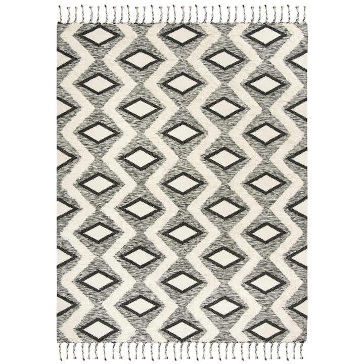 SAFAVIEH Kenya KNY908H Hand-knotted Black / Ivory Rug Image 1