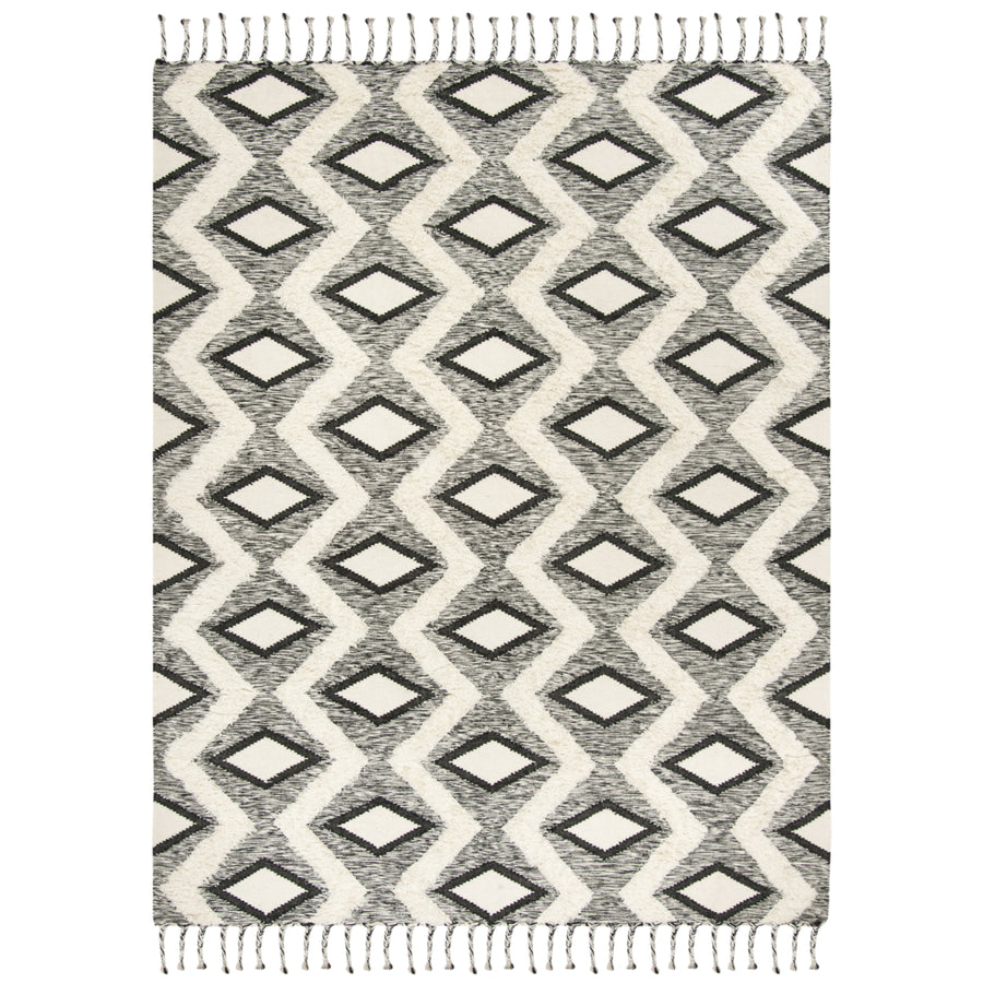 SAFAVIEH Kenya KNY908H Hand-knotted Black / Ivory Rug Image 1