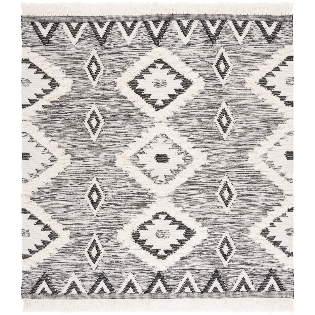 SAFAVIEH Kenya KNY906H Hand-knotted Black / Ivory Rug Image 4