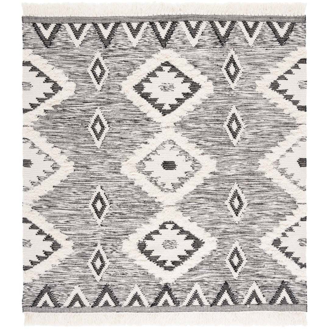 SAFAVIEH Kenya KNY906H Hand-knotted Black / Ivory Rug Image 1