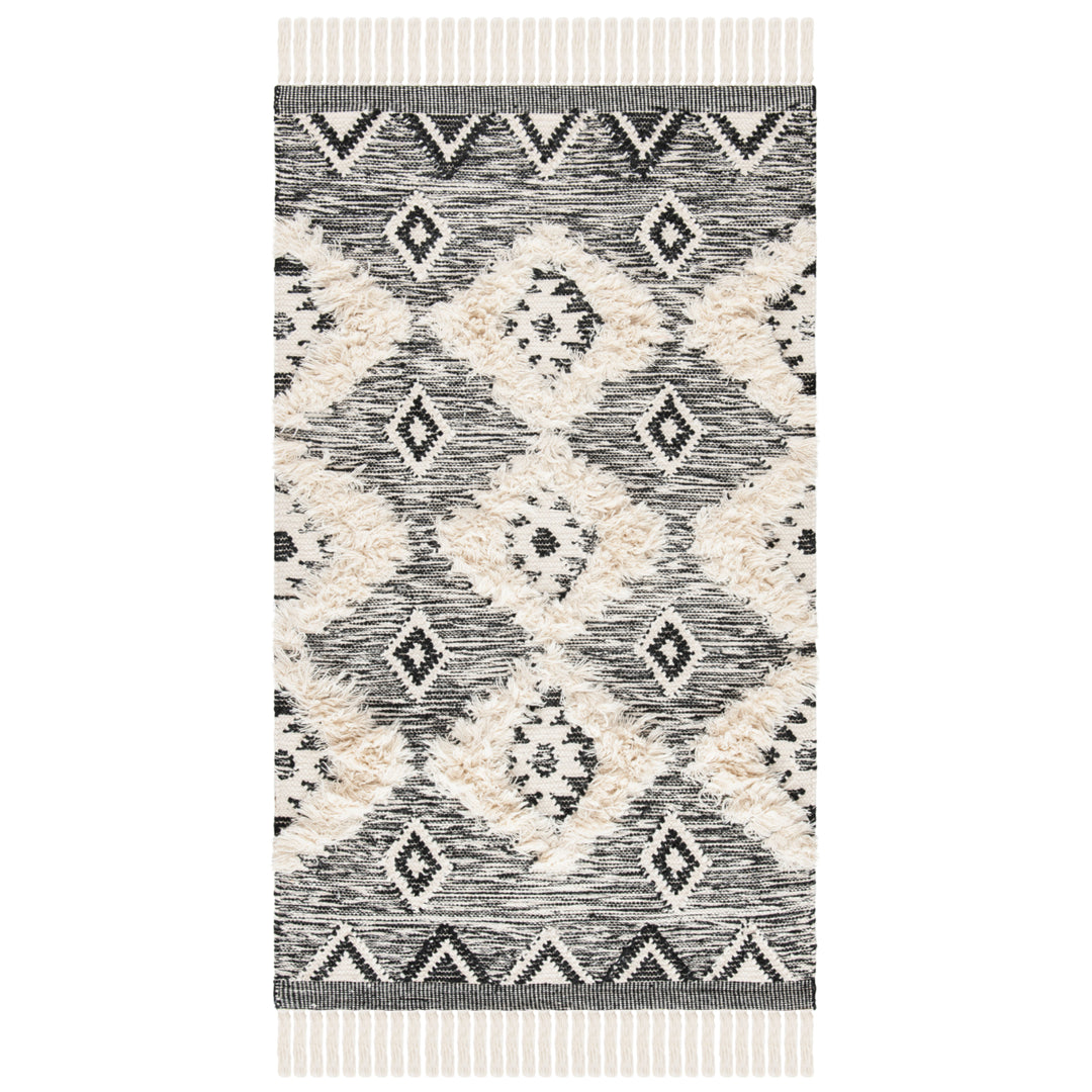 SAFAVIEH Kenya KNY906H Hand-knotted Black / Ivory Rug Image 6