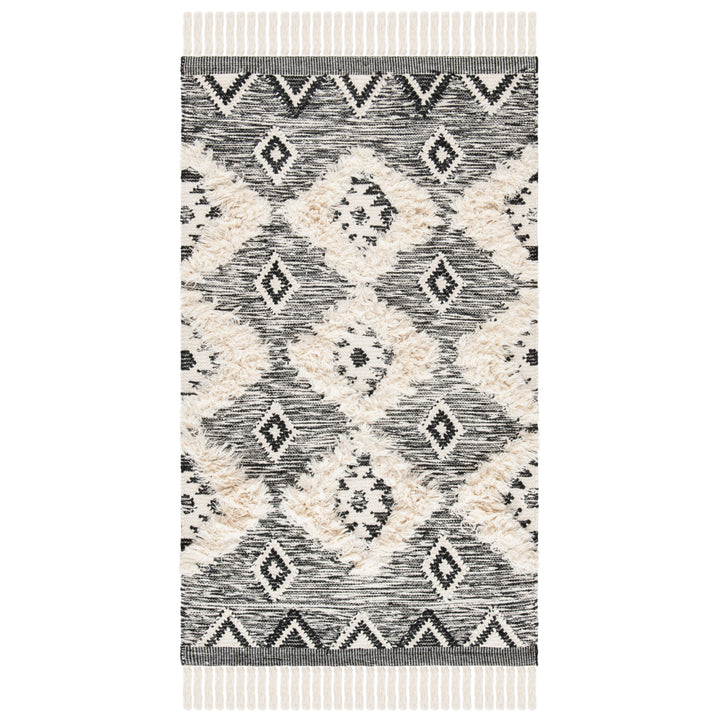 SAFAVIEH Kenya KNY906H Hand-knotted Black / Ivory Rug Image 6