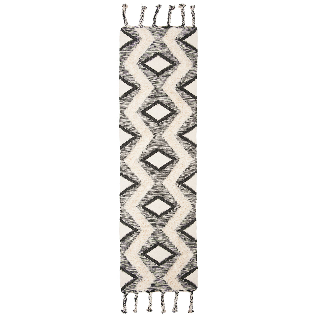 SAFAVIEH Kenya KNY908H Hand-knotted Black / Ivory Rug Image 3