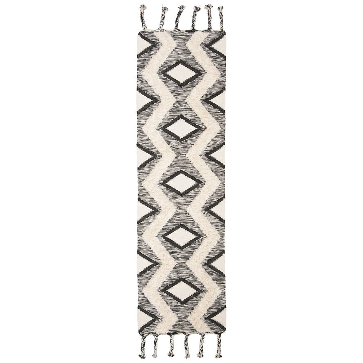 SAFAVIEH Kenya KNY908H Hand-knotted Black / Ivory Rug Image 1