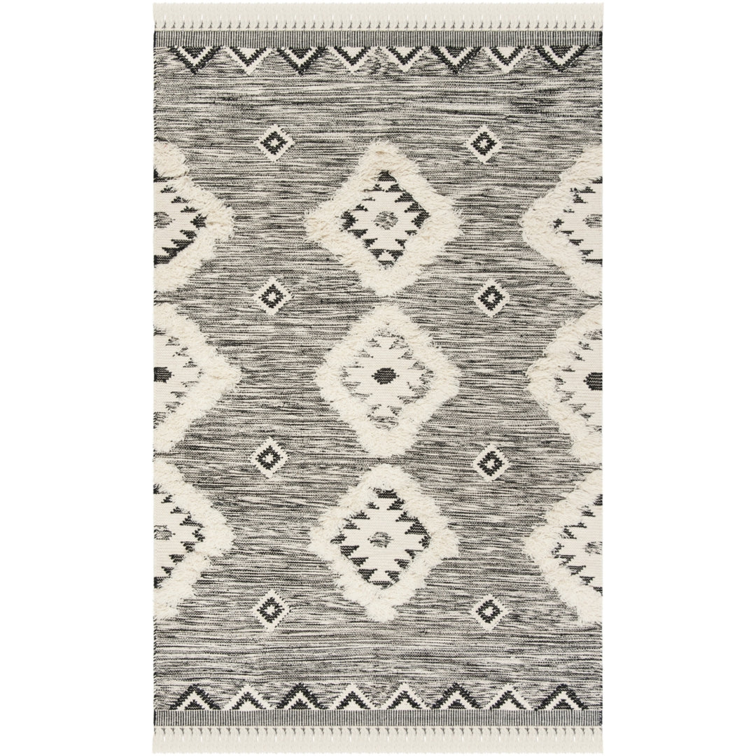 SAFAVIEH Kenya KNY906H Hand-knotted Black / Ivory Rug Image 7