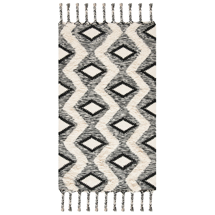 SAFAVIEH Kenya KNY908H Hand-knotted Black / Ivory Rug Image 5