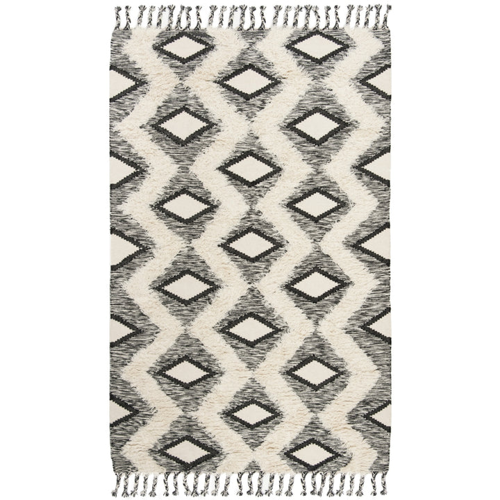 SAFAVIEH Kenya KNY908H Hand-knotted Black / Ivory Rug Image 6