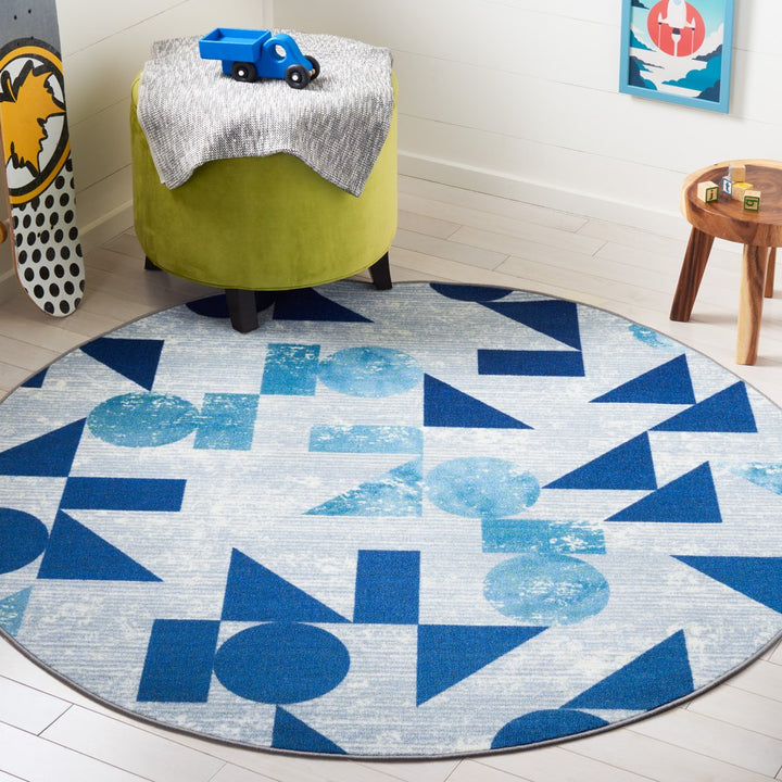 SAFAVIEH Kids Playhouse Collection KPH222F Grey/Blue Rug Image 3