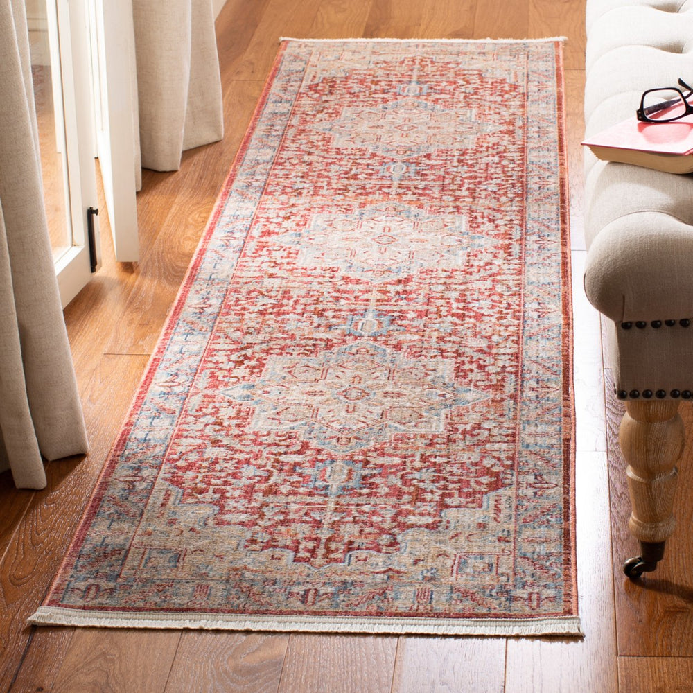 SAFAVIEH Kenitra Collection KRA628R Red / Blue Rug Image 2